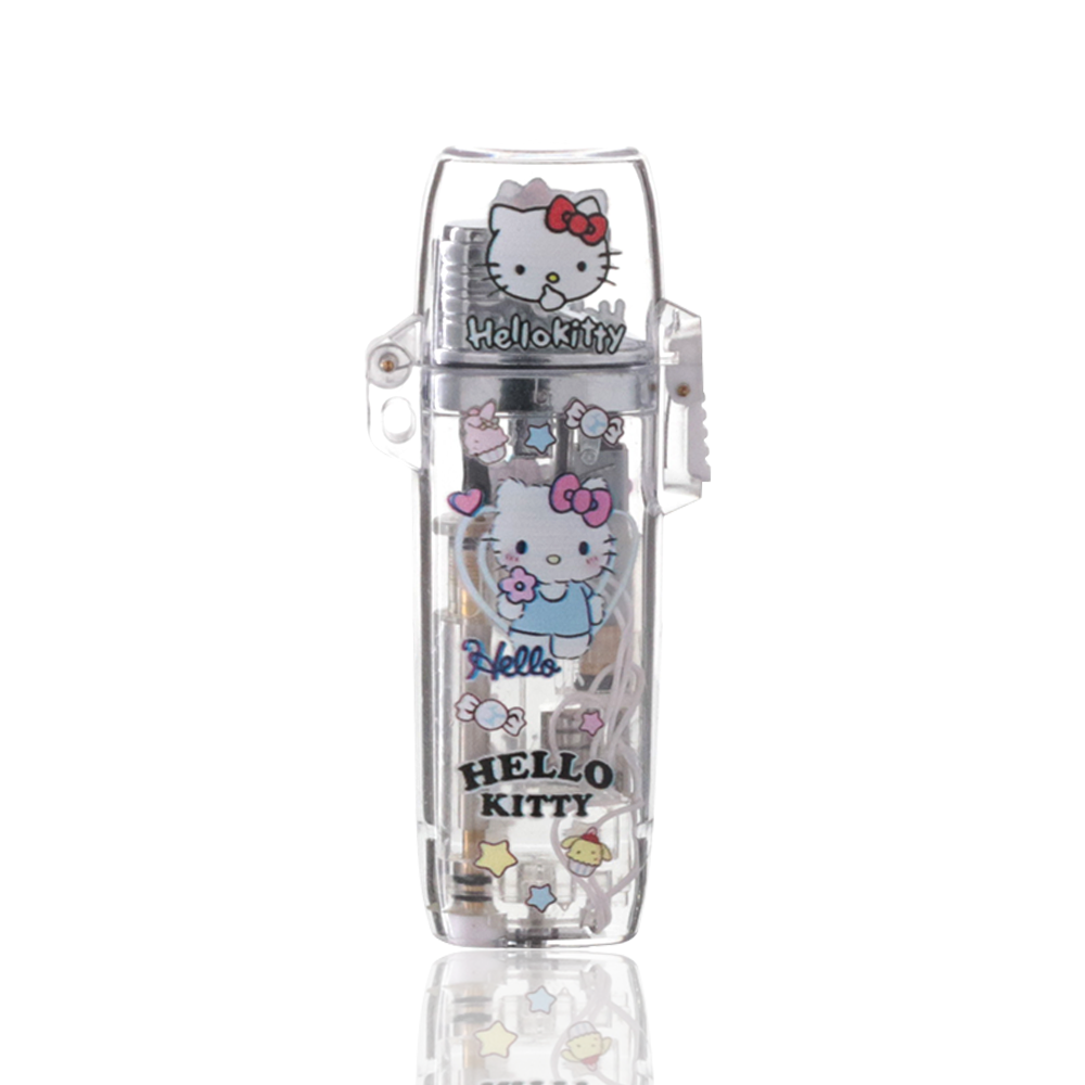 Hello Kitty - Multi Kitty Jet Lighter - Transparent Clear